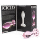 Pipedream Temperature Sensitive Icicles Flower Base No 48 Glass Butt Plug