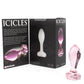 Pipedream Temperature Sensitive Icicles Flower Base No 48 Glass Butt Plug
