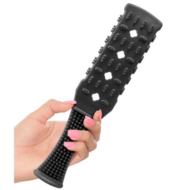 Fetish Fantasy Textured Rubber Paddle in Black