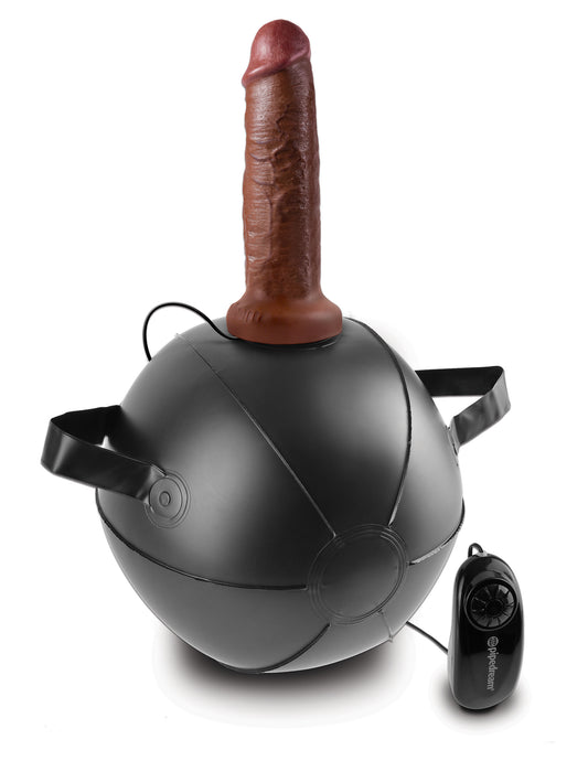 Vibrating Mini Sex Ball with 7" Dildo (King Cock)