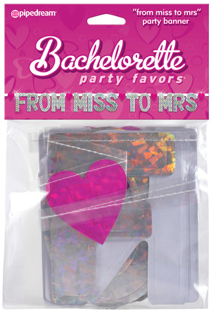Favors "From Miss to Mrs" Party Banner