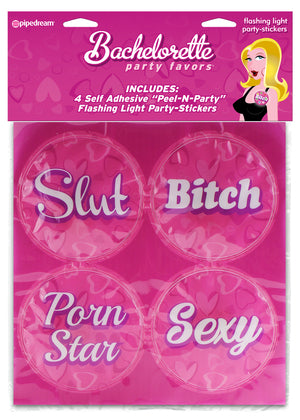 Favors Flashing Light Party Stickers