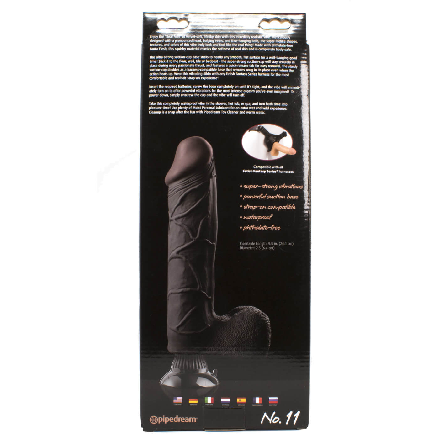 Real Feel Deluxe No.11 Realistic Vibrating 11 Inch Suction Dildo