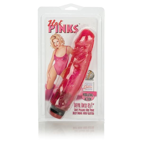 Devil Dick 8.5 Inch Vibrating Dildo in Hot Pink