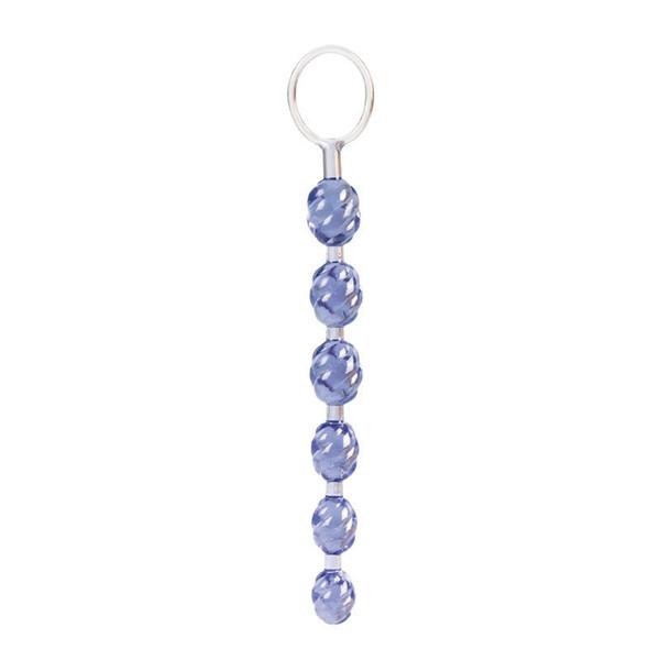 Swirl PVC Pleasure Beads With Retrieval Ring