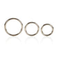 Silver Cock Ring 3 Piece Set