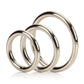 Silver Cock Ring 3 Piece Set