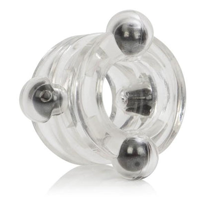 Magnetic Power Double Cock Ring in Clear and Blue