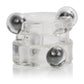 Magnetic Power Double Cock Ring in Clear and Blue
