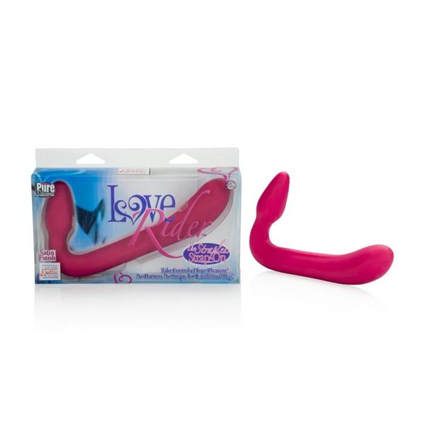 Love Rider Strapless Strap-On Dildo in Raspberry