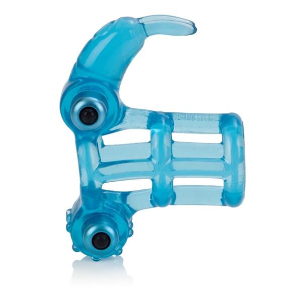 Double Trouble Vibrating Support System in Blue