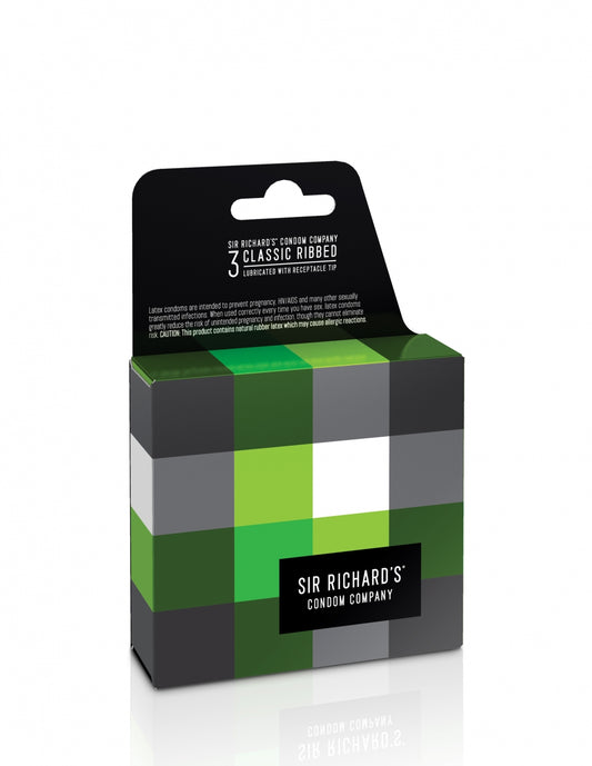 Sir Richard's Condoms Classic Ribbed 3-Pack