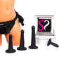 Vac U Lock Platinum Silicone Pegging Set Unisex Adjustable Harness Strap Ons Set