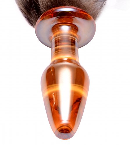 Fox Tail Glass Faux Fur 8 inches Butt Plug