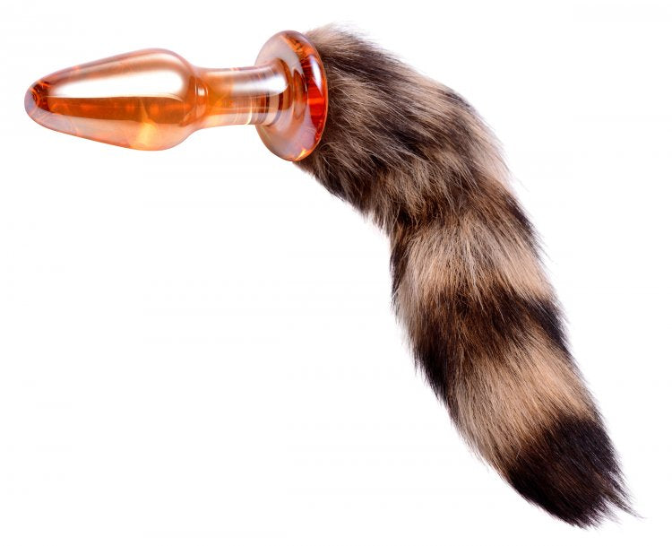 Fox Tail Glass Faux Fur 8 inches Butt Plug